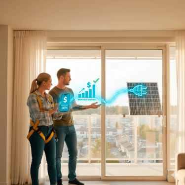 personas ahorrando instalacion panles solares
